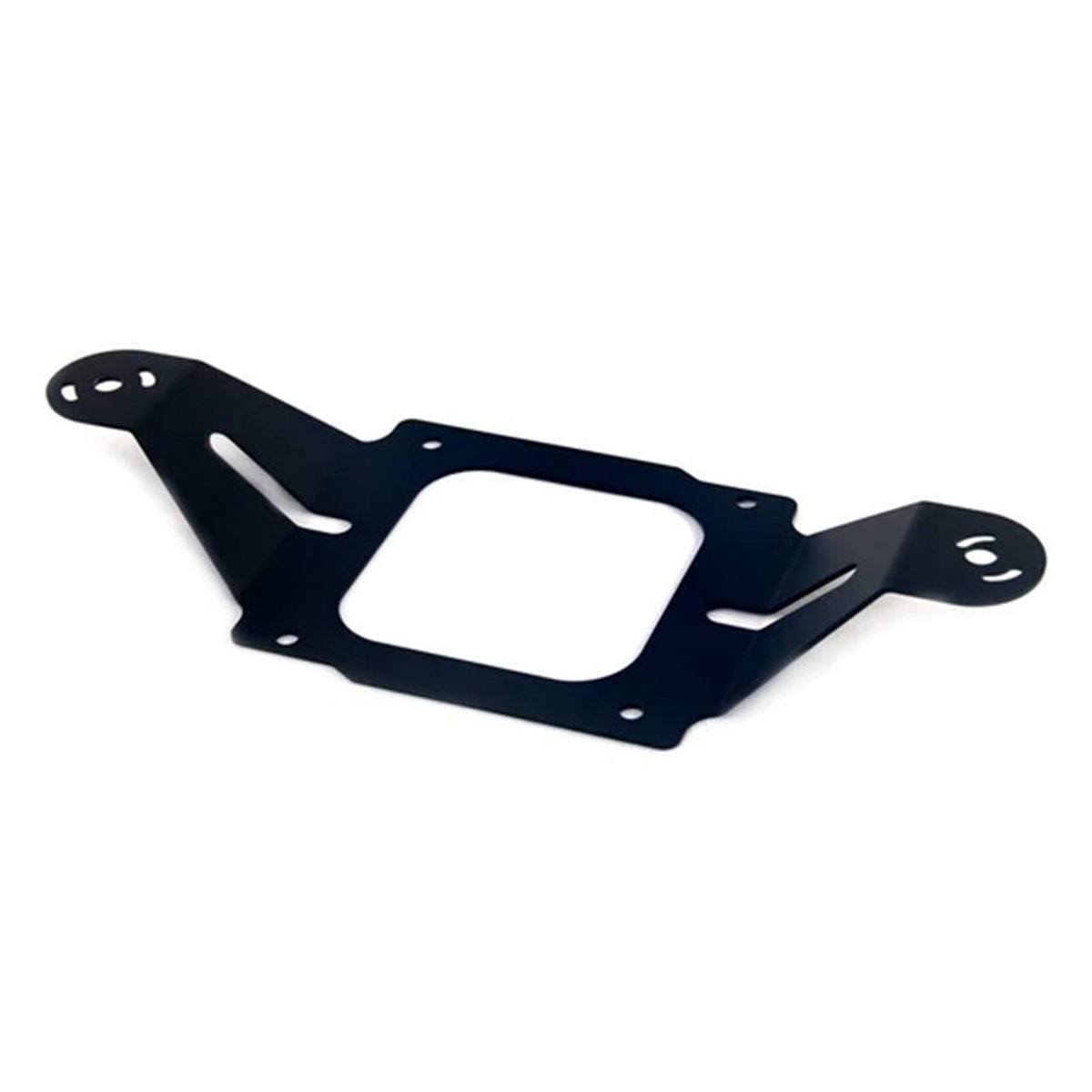 Nitrous Outlet 4500 Flange, 2 Solenoid Bracket. Mounts one solenoid front center and one solenoid back center location. Shallow break for use with short style intake and spray bar systems.