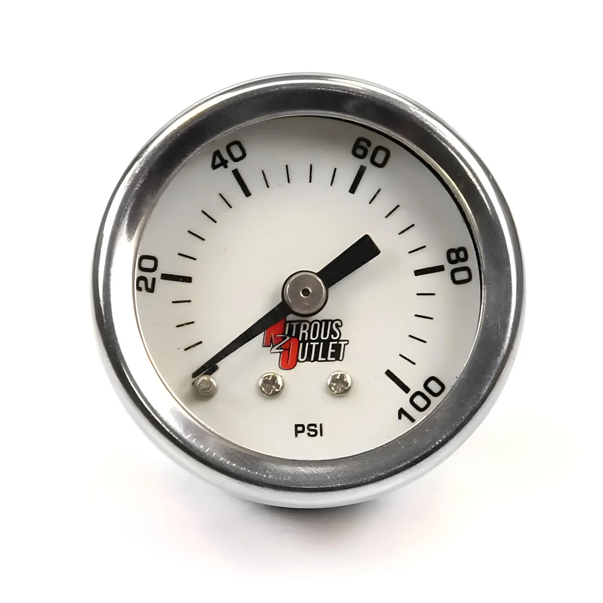 Nitrous Outlet Luminescent Fuel Pressure Gauge - 3/8" NPT x 1/8" NPT Bushing (0-100 psi)