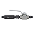 Nitrous Outlet Stainless Steel Inline Shut Off Ball Valve With Filter - 7,250 PSI / 8AN Fittings