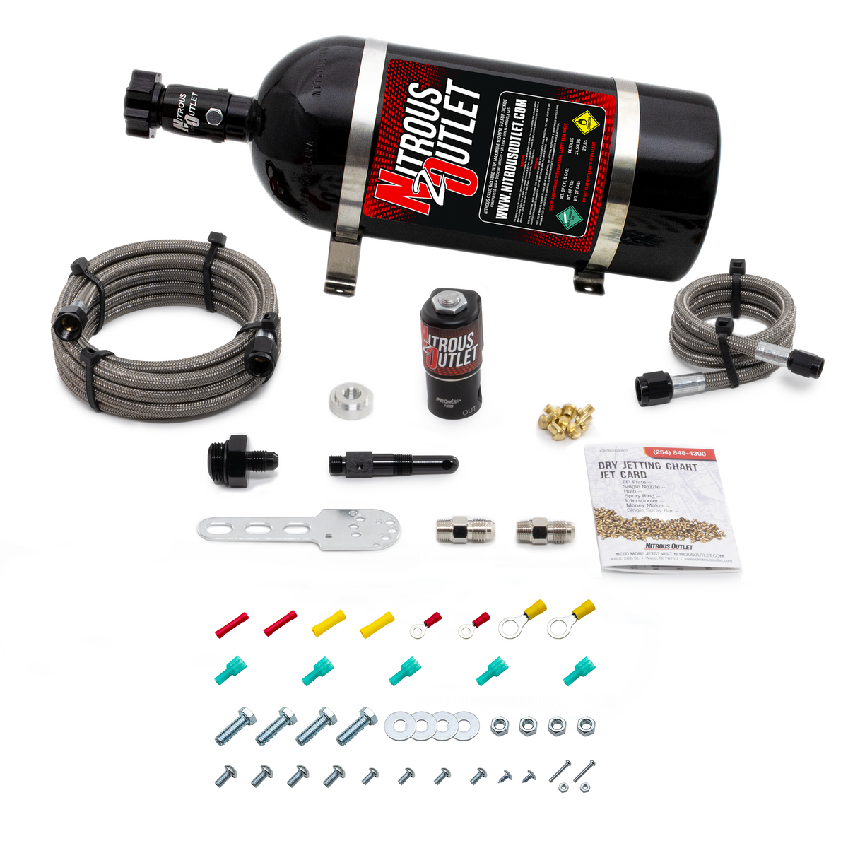 Nitrous Outlet Dry Single Nozzle Boost-N-Juice System (35-200 HP)(No Bottle)