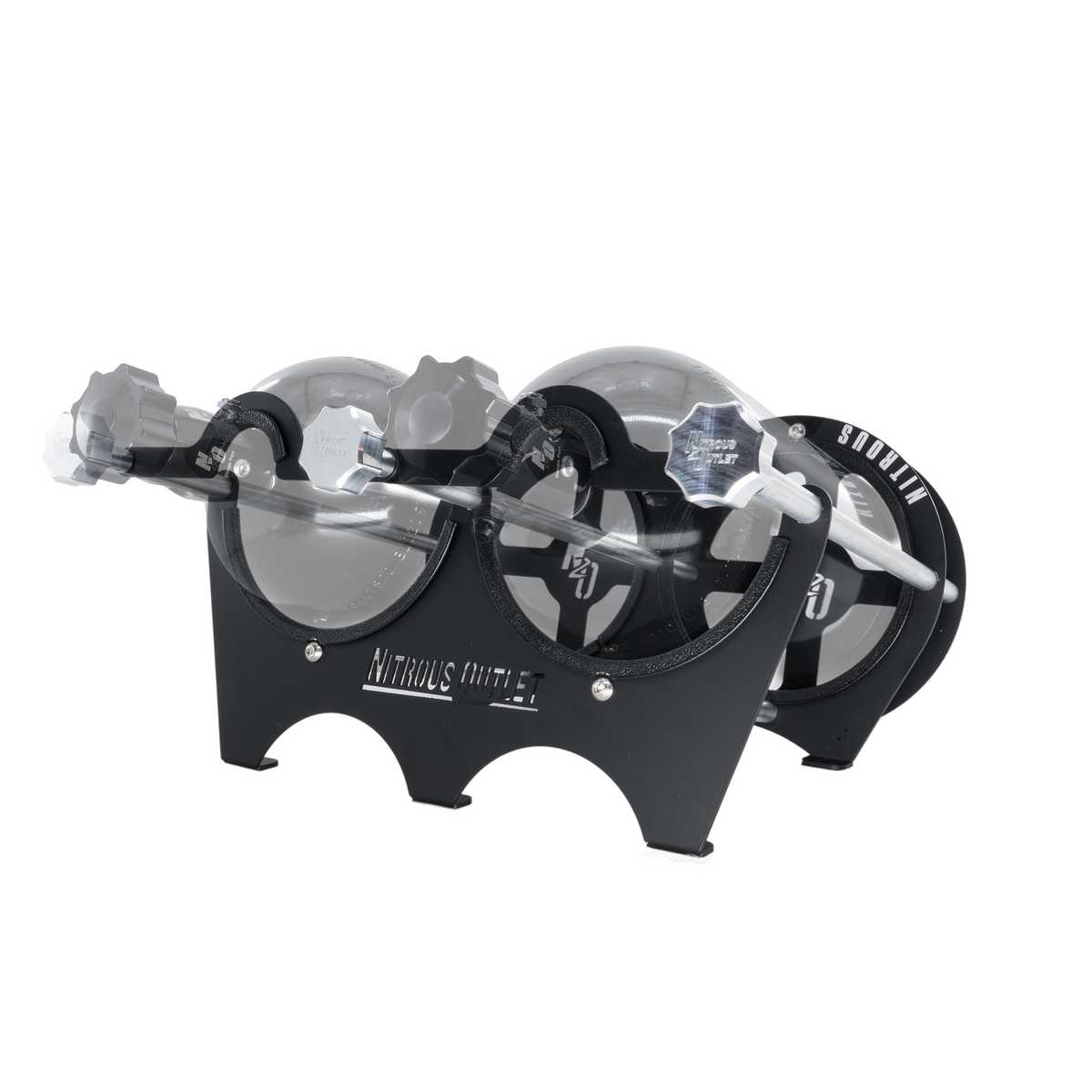 Nitrous Outlet Race-Light Dual 15lb Bottle Bracket - Horizontal