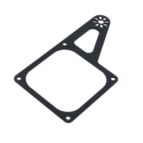 00-54613-WP Nitrous Outlet Square 4500 Flange 1 Solenoid Offset Bracket - Accufab 6500, Wilson 4500 2.55 Bore, Holley Twin Blade