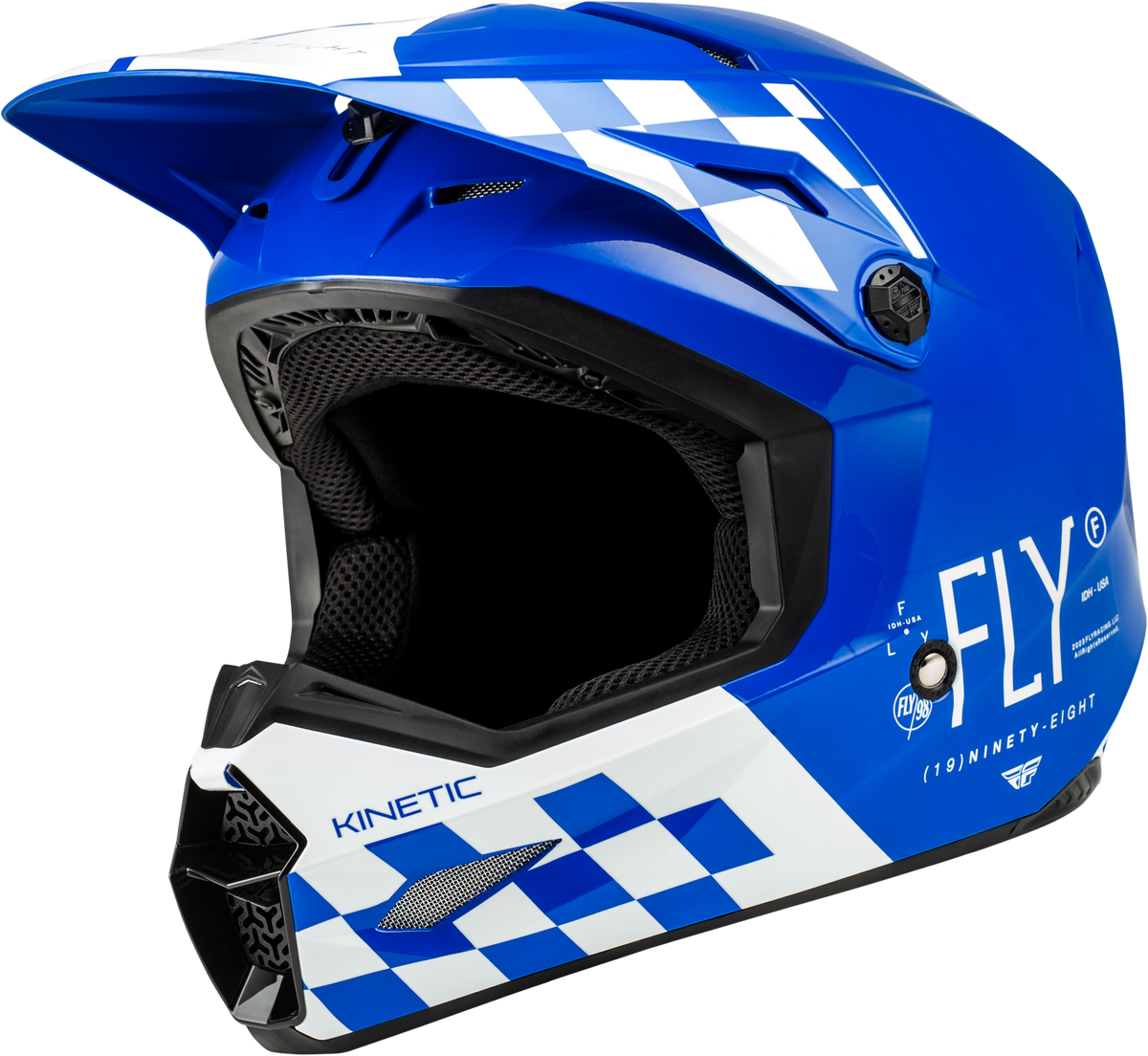 Yth Kinetic Lite Rival Helmet Gloss Blue/White Yl