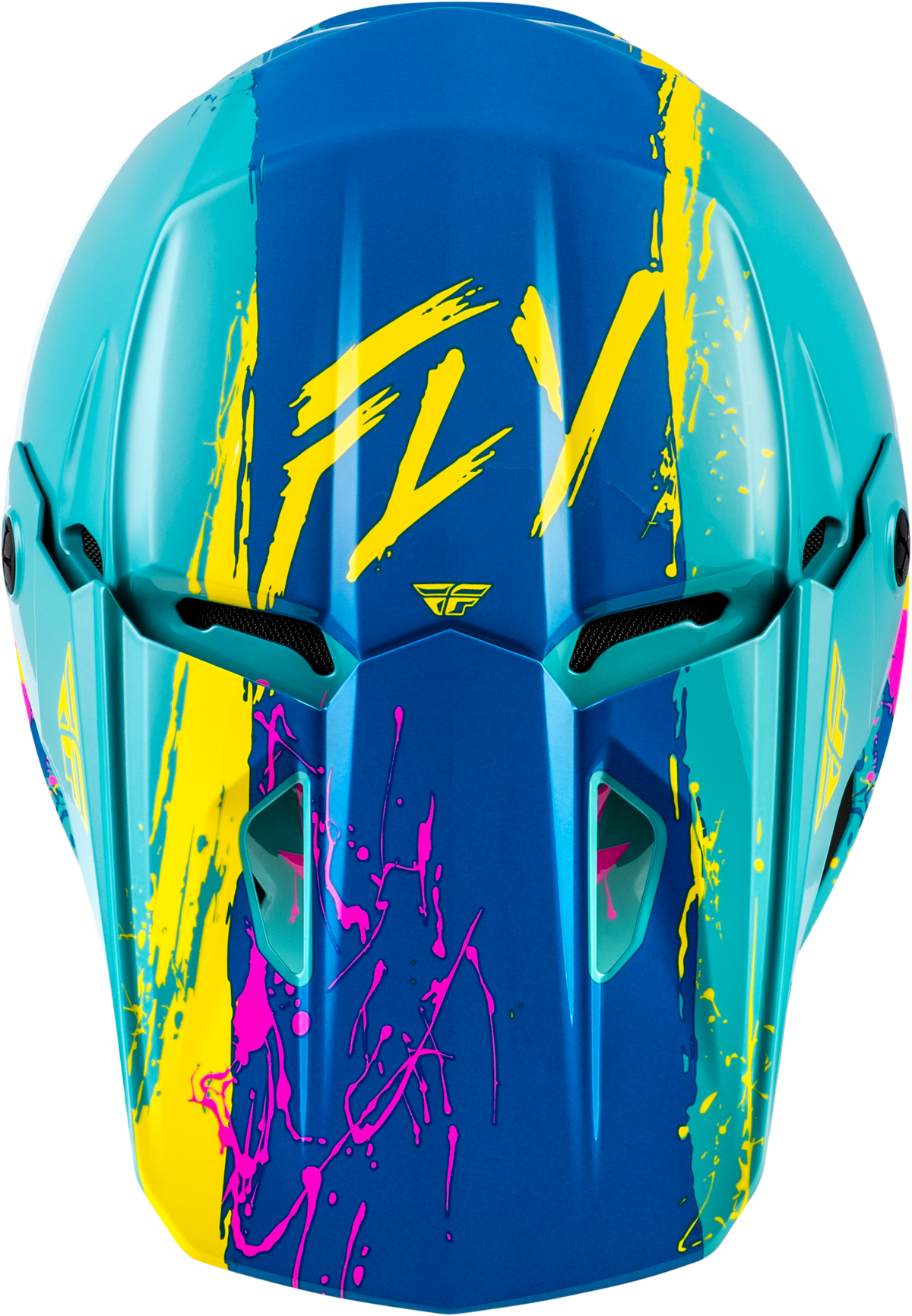 Youth Kinetic Drip Helmet Turquoise/Pink/Yellow Ys