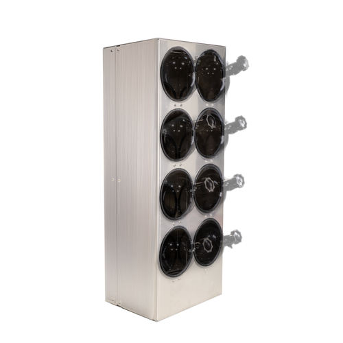 860 Performance Nitrous Bottle Holder - Stacked - 8x 10lb Bottles / Raw Finish