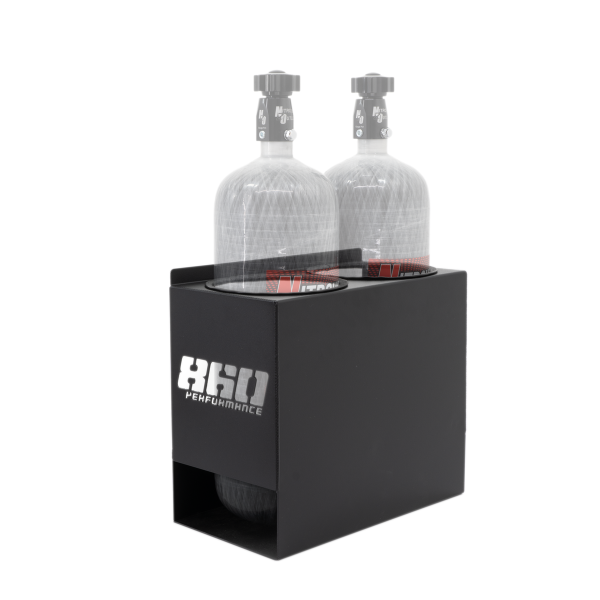 860 Performance 12lb Carbon Nitrous Bottle Holder - 2 Bottles