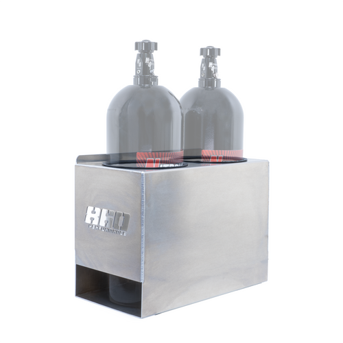 860 Performance 20lb Nitrous Bottle Holder- 2 Bottles / Raw Finish