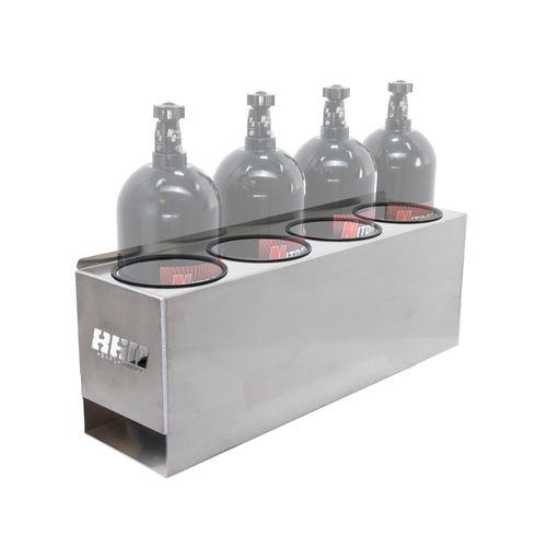 860 Performance 20lb Nitrous Bottle Holder - 4 Bottles / Raw Finish