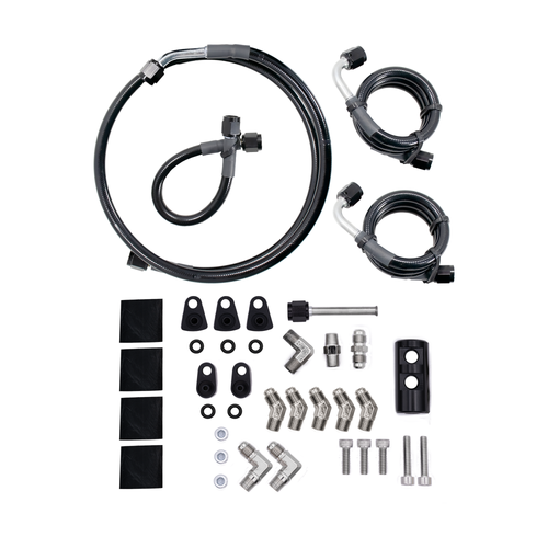 860 Performance LSX Universal Steam Vent Kit - Black PVC Covered Stainless Steel Braided Hose