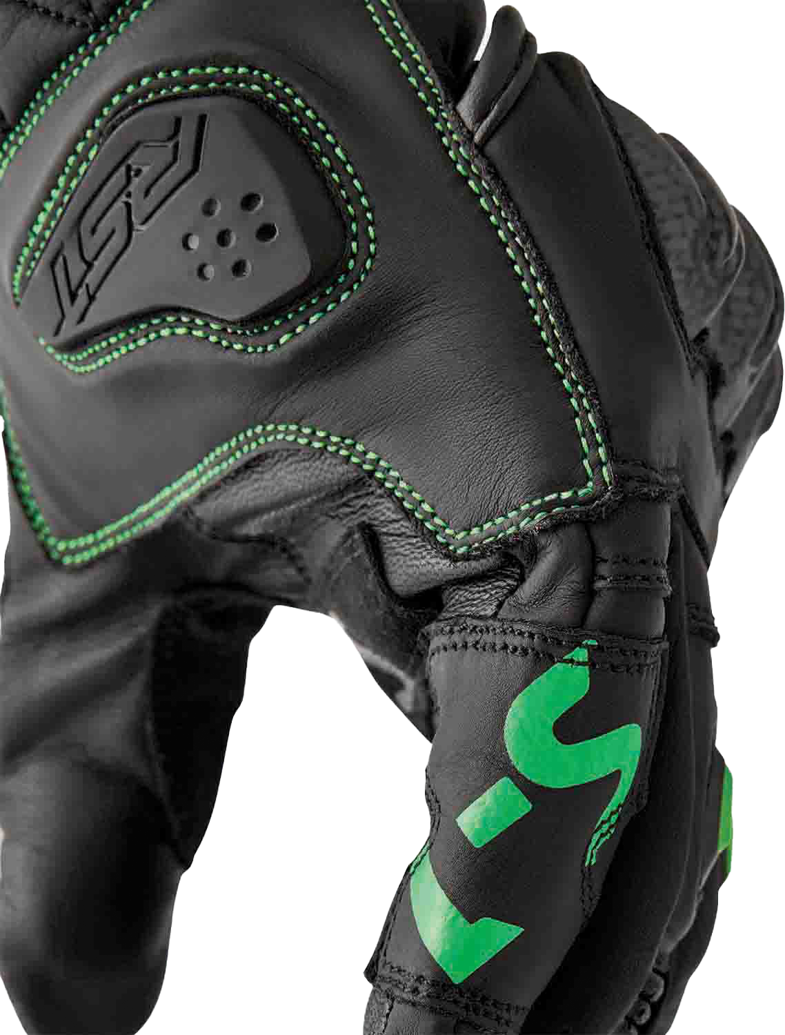 S1 Glove Blk/Flo Green Leather 2xl