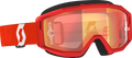 Primal Goggle Red/White Orange Chrome Works