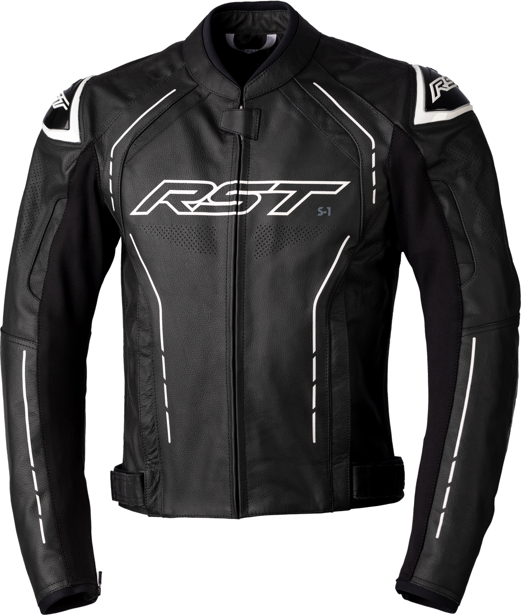 S1 Ce Jacket Black/Black/White Leather Sm