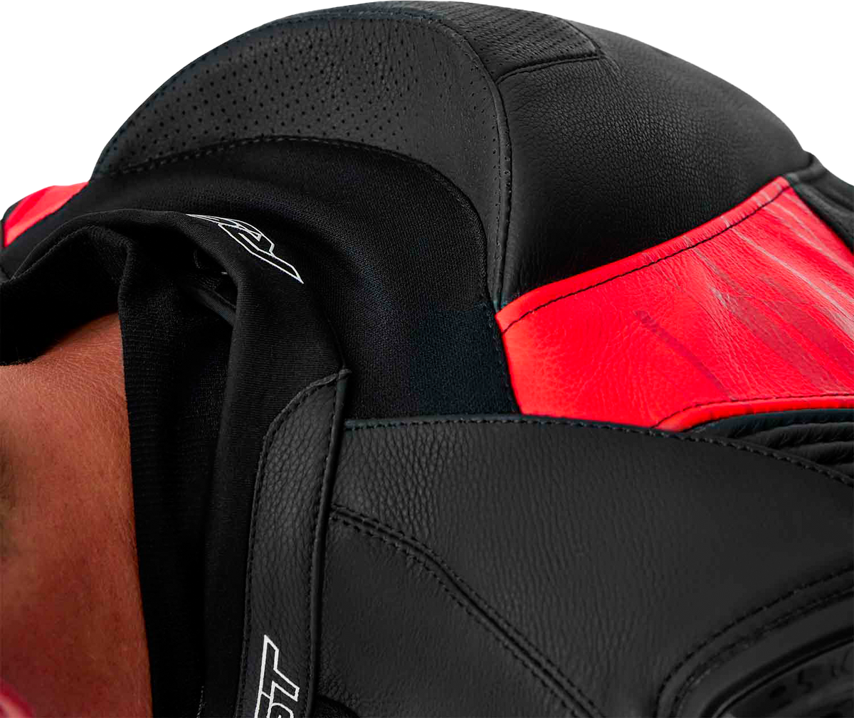 Tractech Evo D3o Jacket Blk/Flo Red Leather 3x