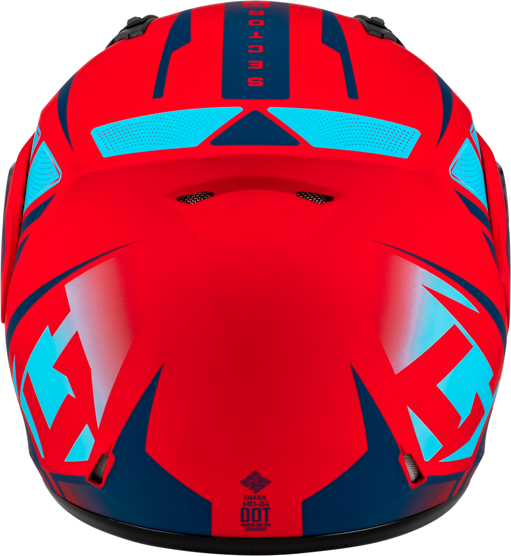 Md 04 Sector Helmet Matte Red/Blue 2x