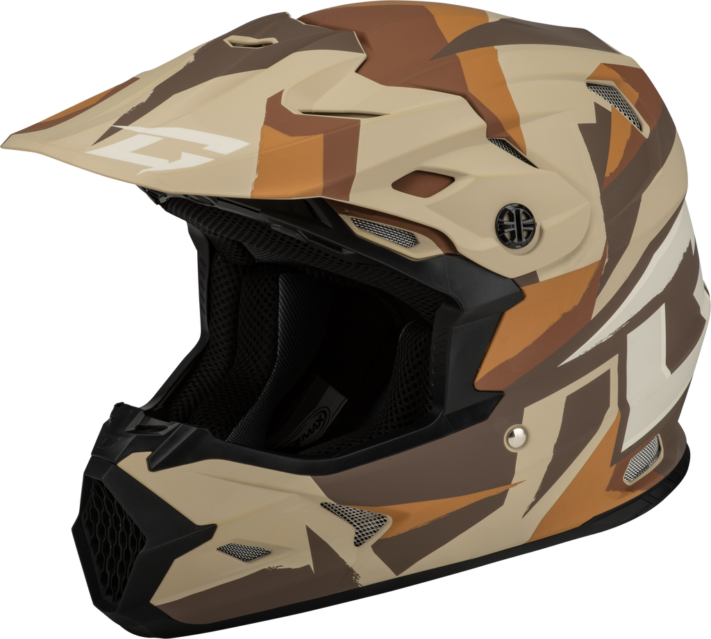 Mx 96 Splinter Helmet Matte Brown/Tan/White  Md
