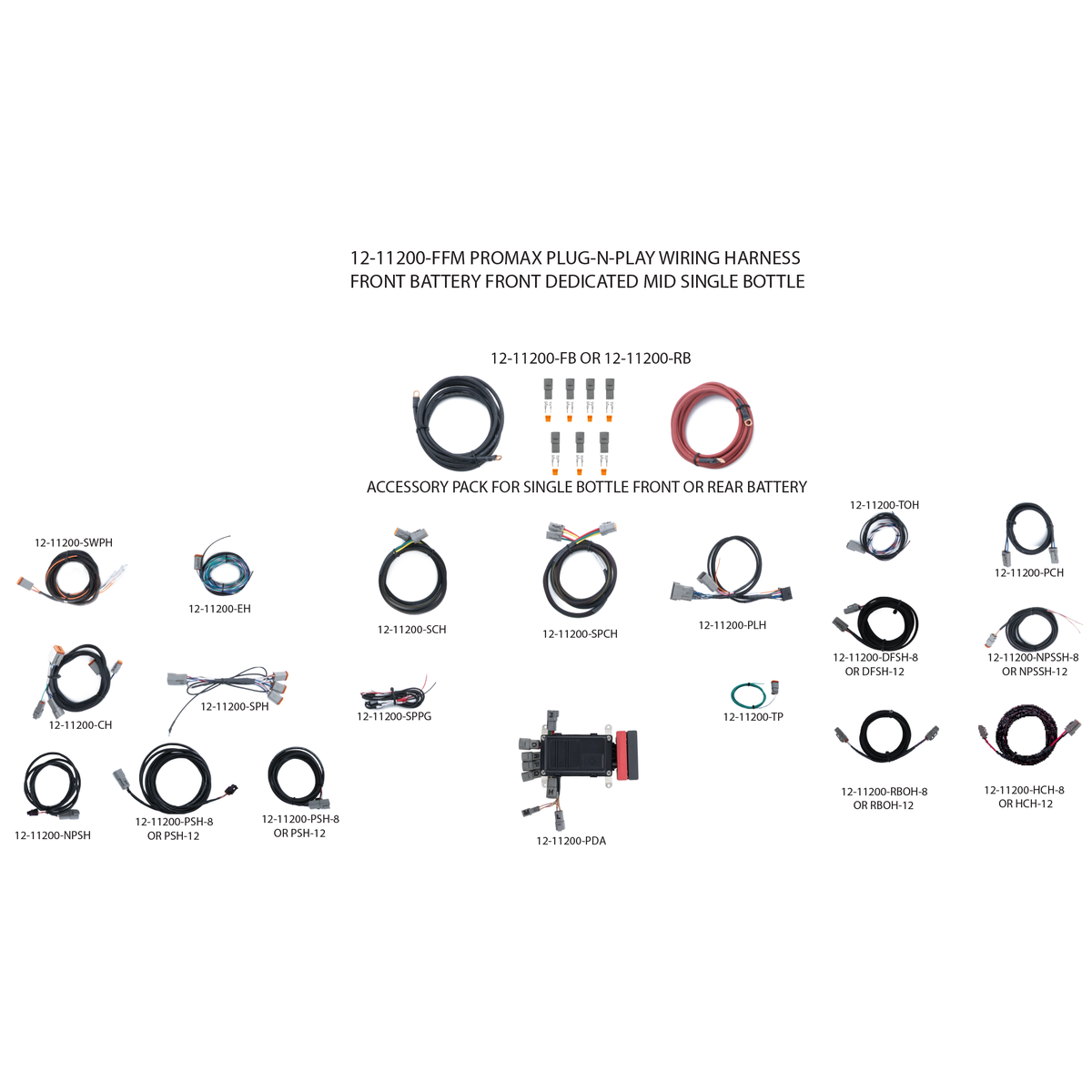ProMax Plug-N-Play Wiring Harness - Battery Front - Dedicated Front - Mid Bottle Location