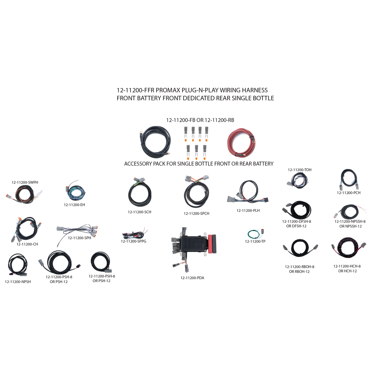 ProMax Plug-N-Play Wiring Harness - Battery Front â€“ Dedicated Front â€“ Rear Bottle Location