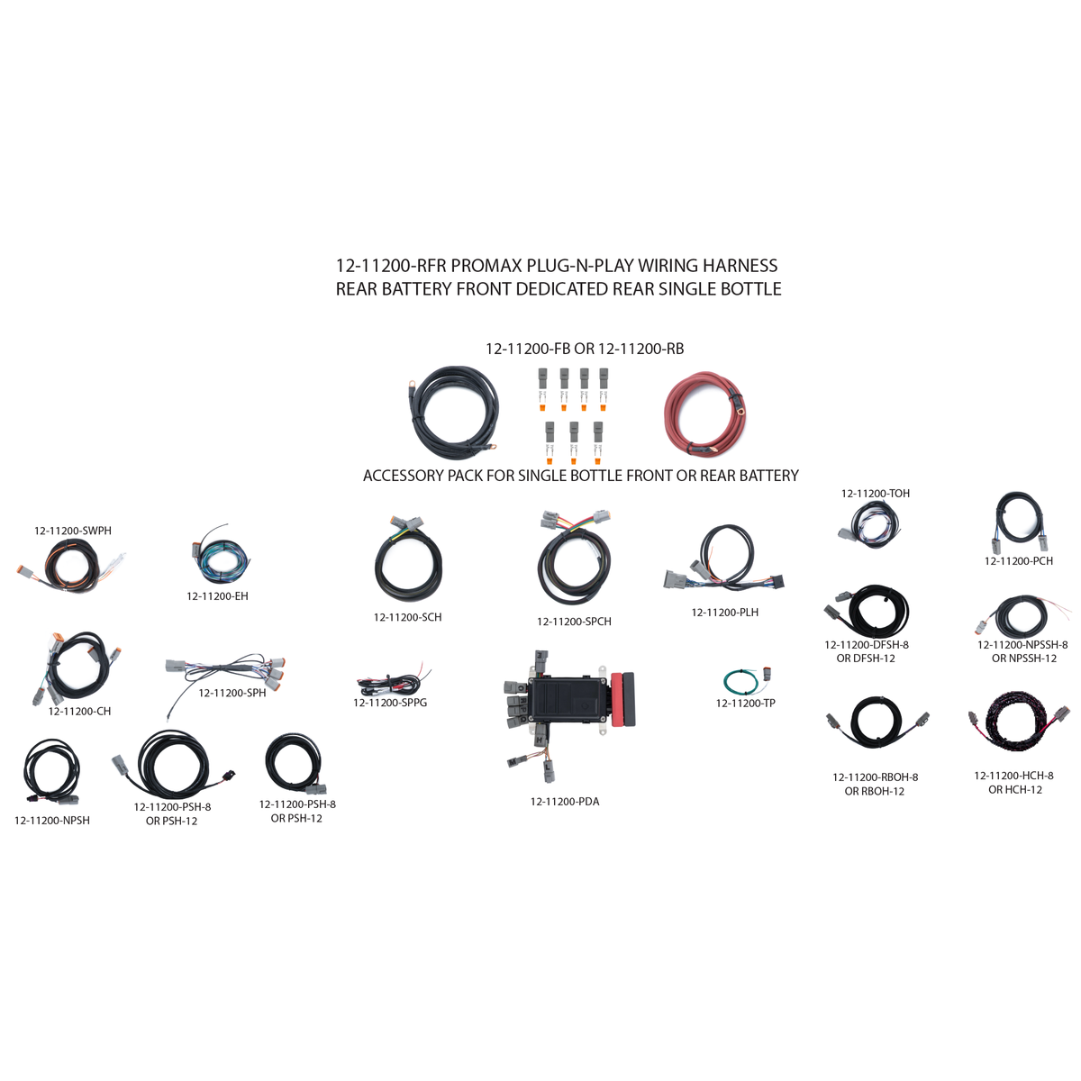 ProMax Plug-N-Play Wiring Harness - Battery Rear â€“ Dedicated Front- Rear Bottle Location