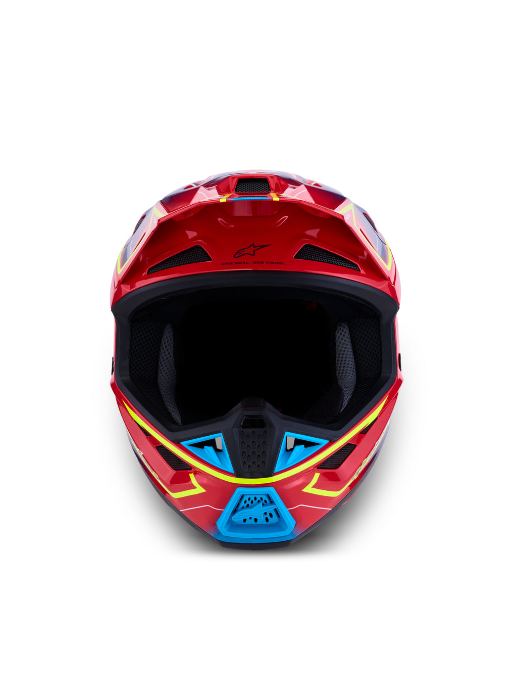 S M7 Cast Helmet Ece06/Dot Red/Yllw Fluo/Blue Glossy Lg