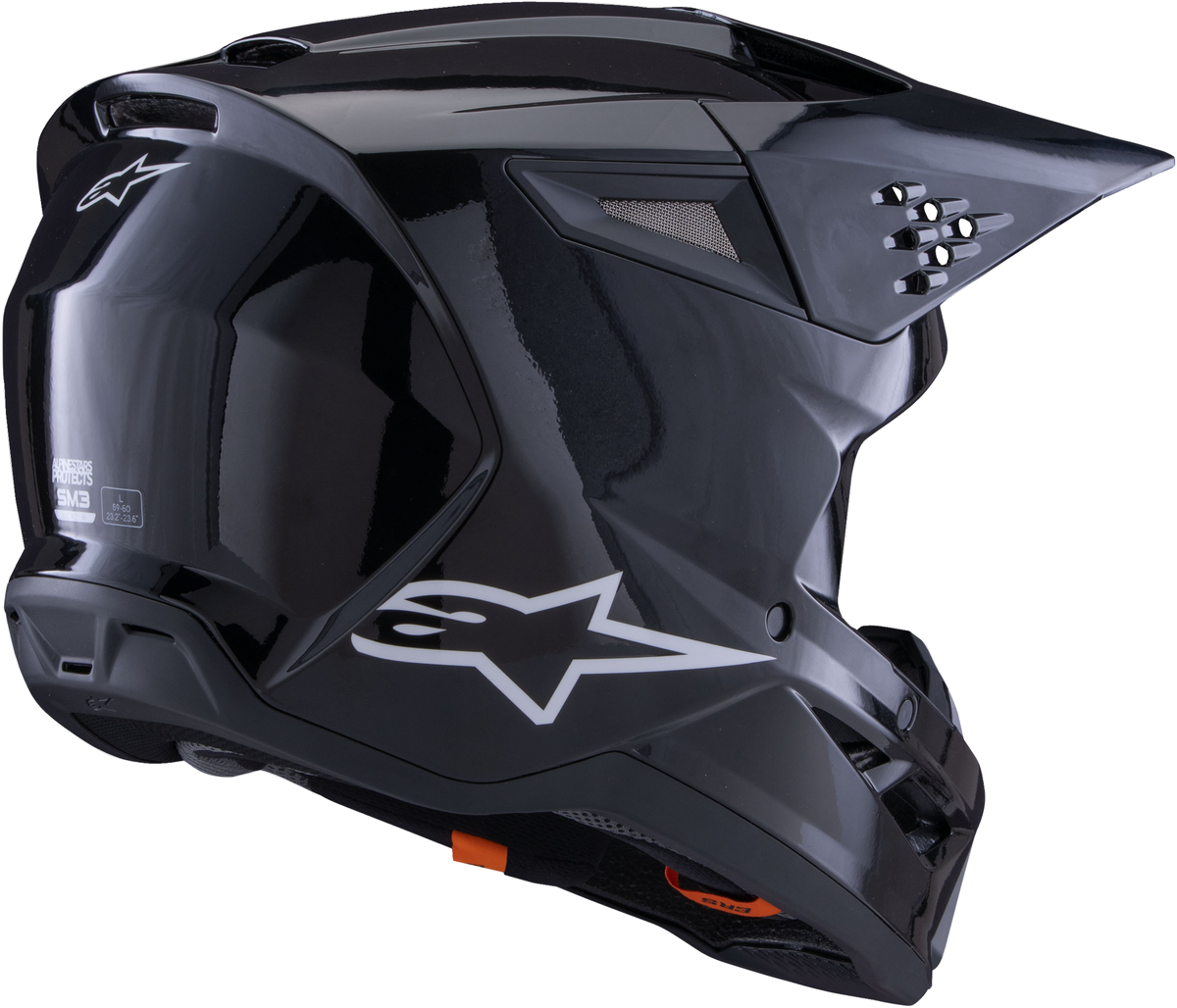 Sm3 Solid Helmet Black Glossy Xl