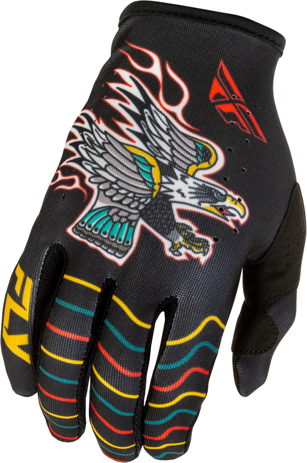 Fly Racing Lite Americana Gloves Black/Red/Gold
