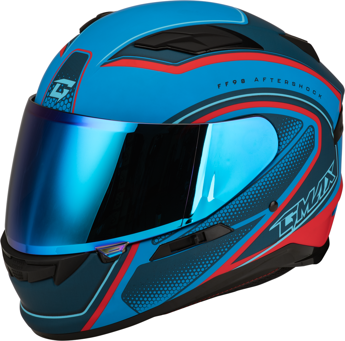 GMAX FF-98 Aftershock Helmet Matte Blue/Red