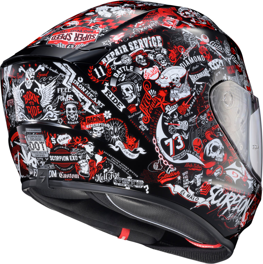 Exo R330 Full Face Helmet Shake 2 Red Xl