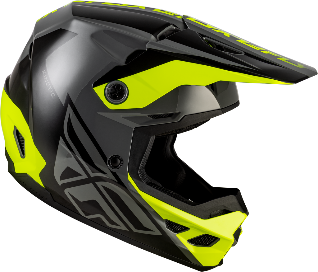Kinetic Crest Helmet Grey/Black/Hi Vis Lg