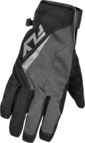 Title Long Gloves Grey/Black Xs