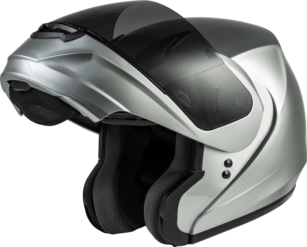 Md 04 Modular Helmet Metallic Silver Sm