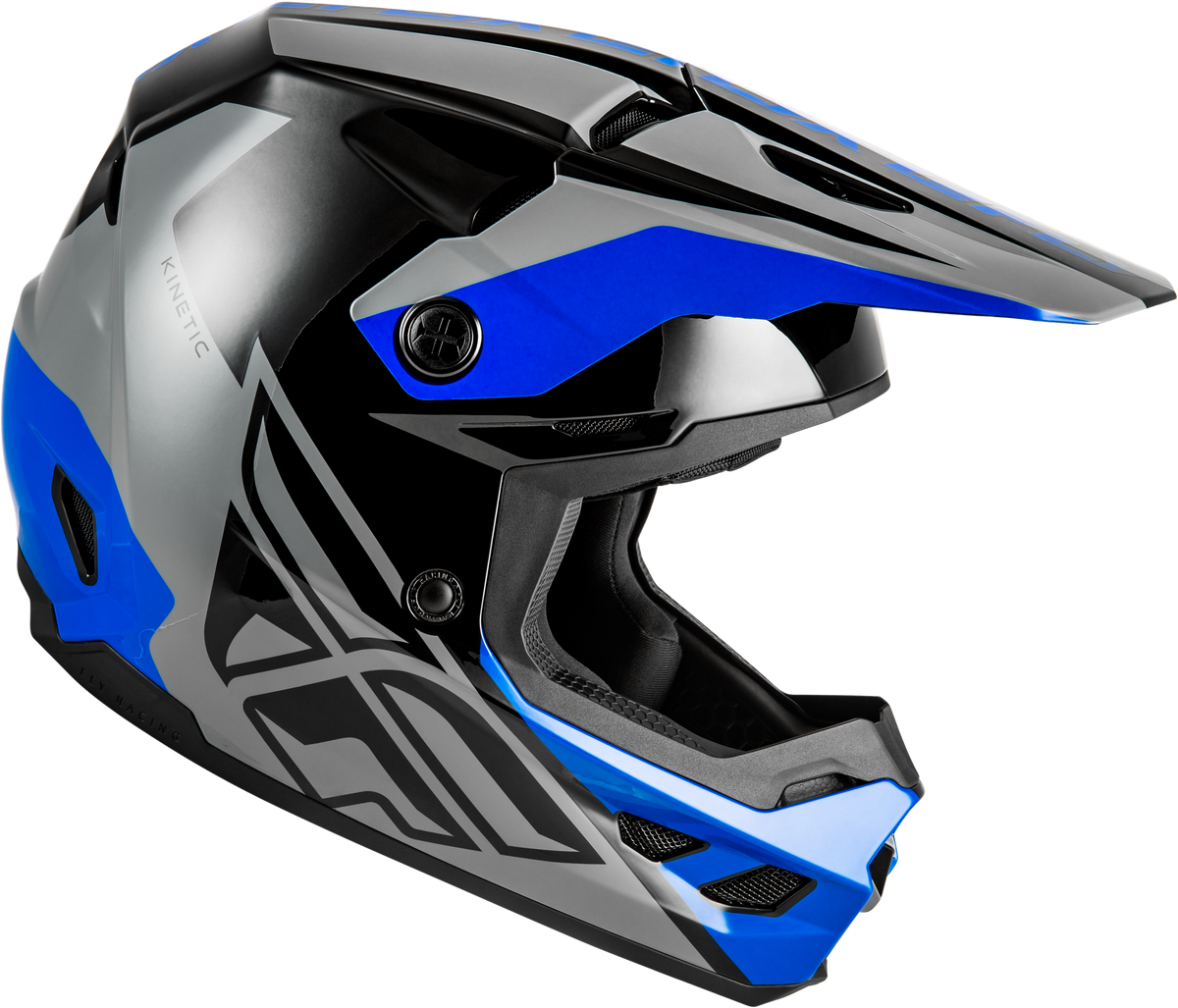 Kinetic Crest Helmet Grey/Black/Blue Md