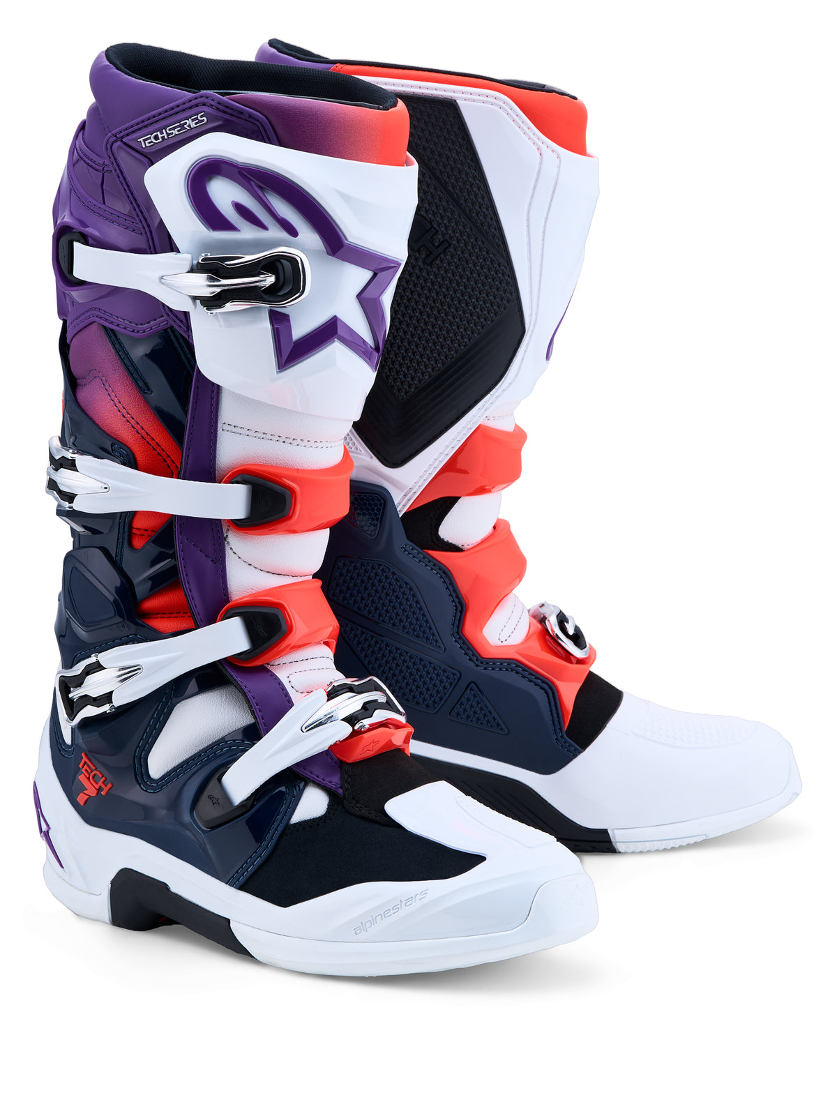 Tech 7 Boots Prpl/Wht/Dk Blue/Red Fluo 7