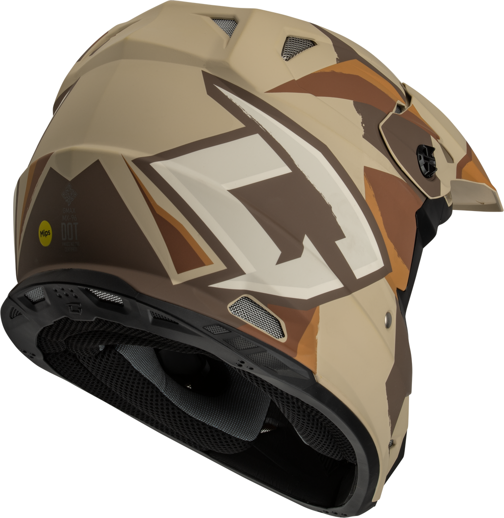 Mx 96 Splinter Helmet Matte Brown/Tan/White  Lg