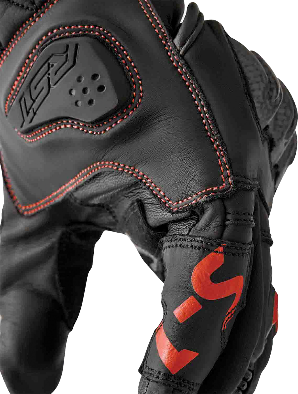 S1 Glove Blk/Red Leather 2xl