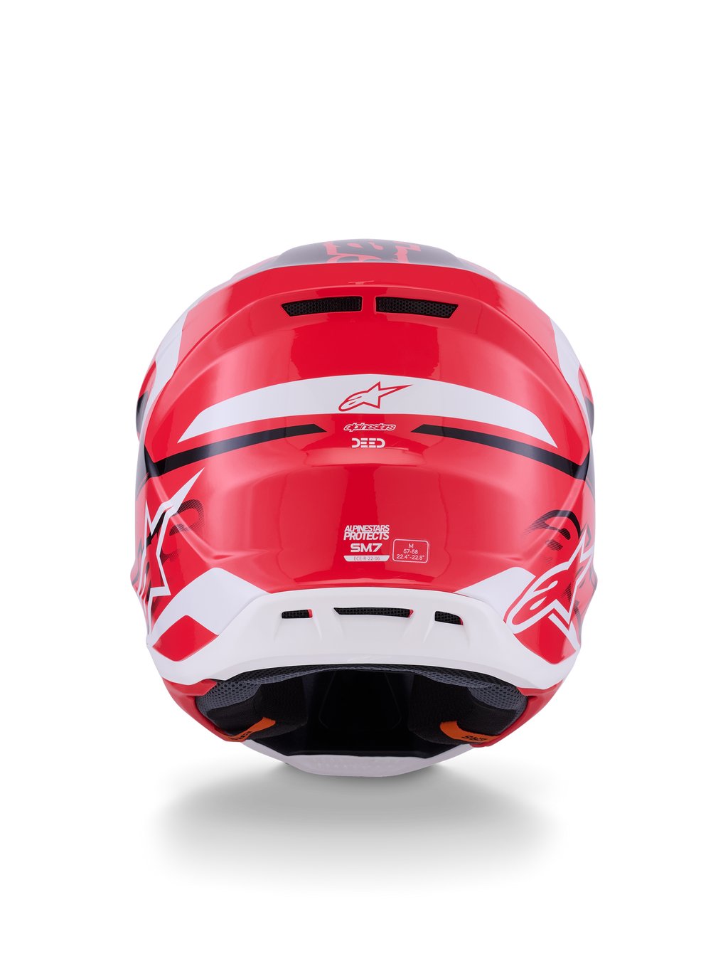 Sm7 Deed Helmet Red/Blk/Wht Glossy Xl