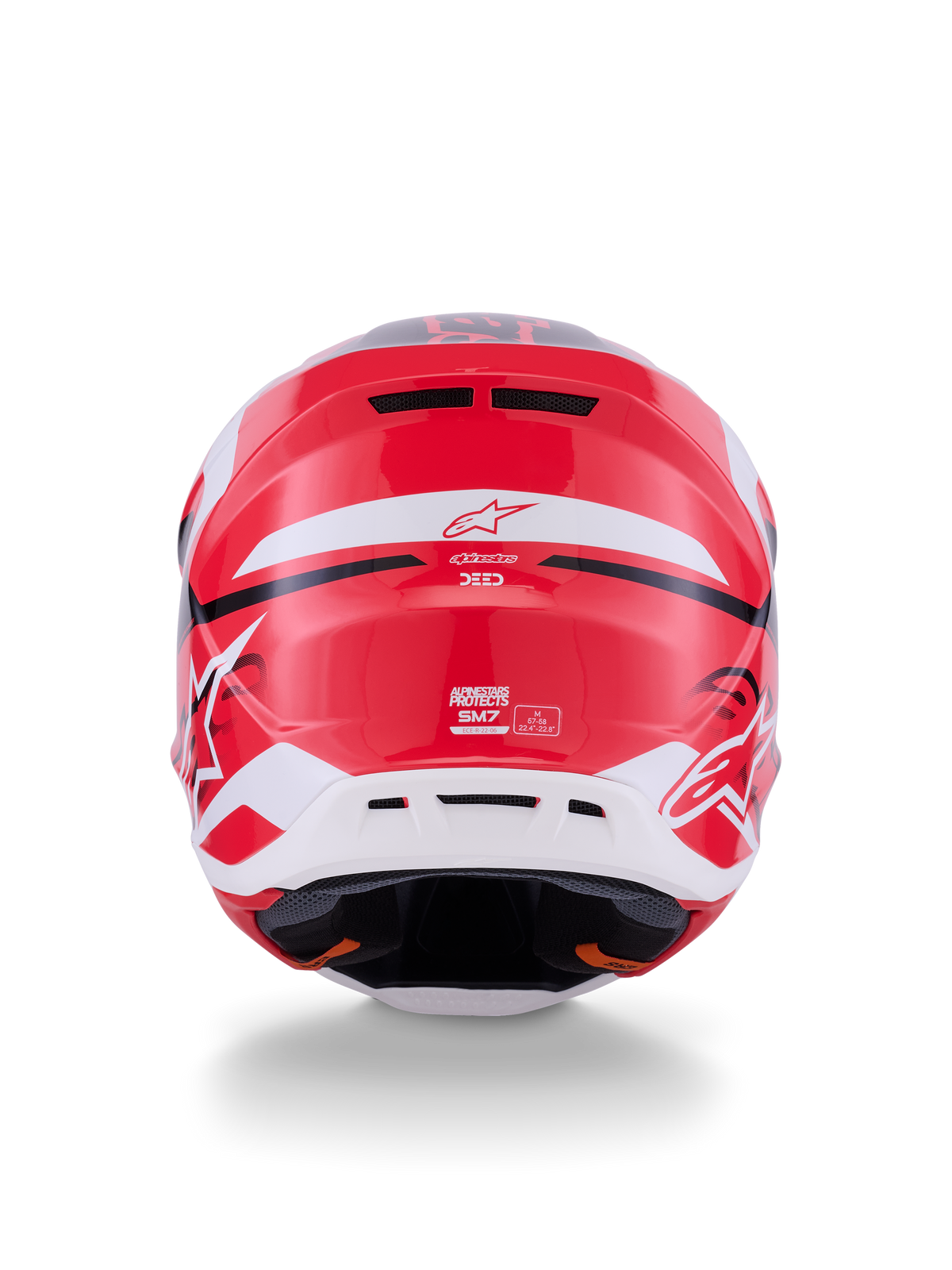 Sm7 Deed Helmet Red/Blk/Wht Glossy Xl