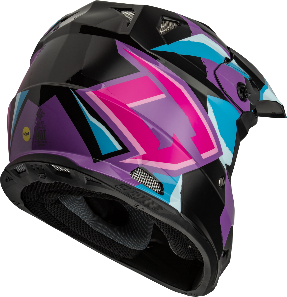 Mx 96 Splinter Helmet Black/Purple/Blue Lg