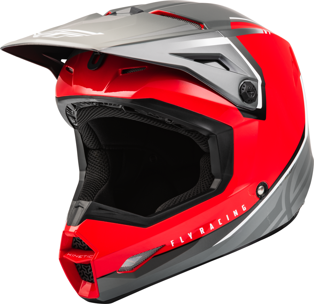 Youth Kinetic Vision Helmet Red/Grey Ym