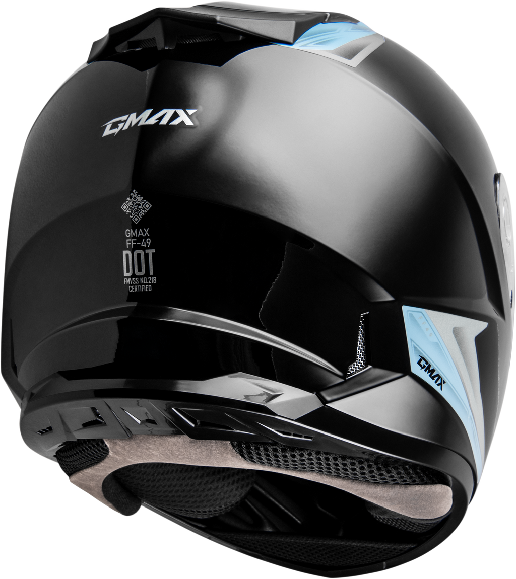 Ff 49 Syth Helmet Black/Silver Blue Md
