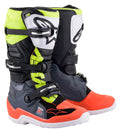 Tech 7s Boots Dark Grey/ Red Fluo/Yellow Fluo Sz 02