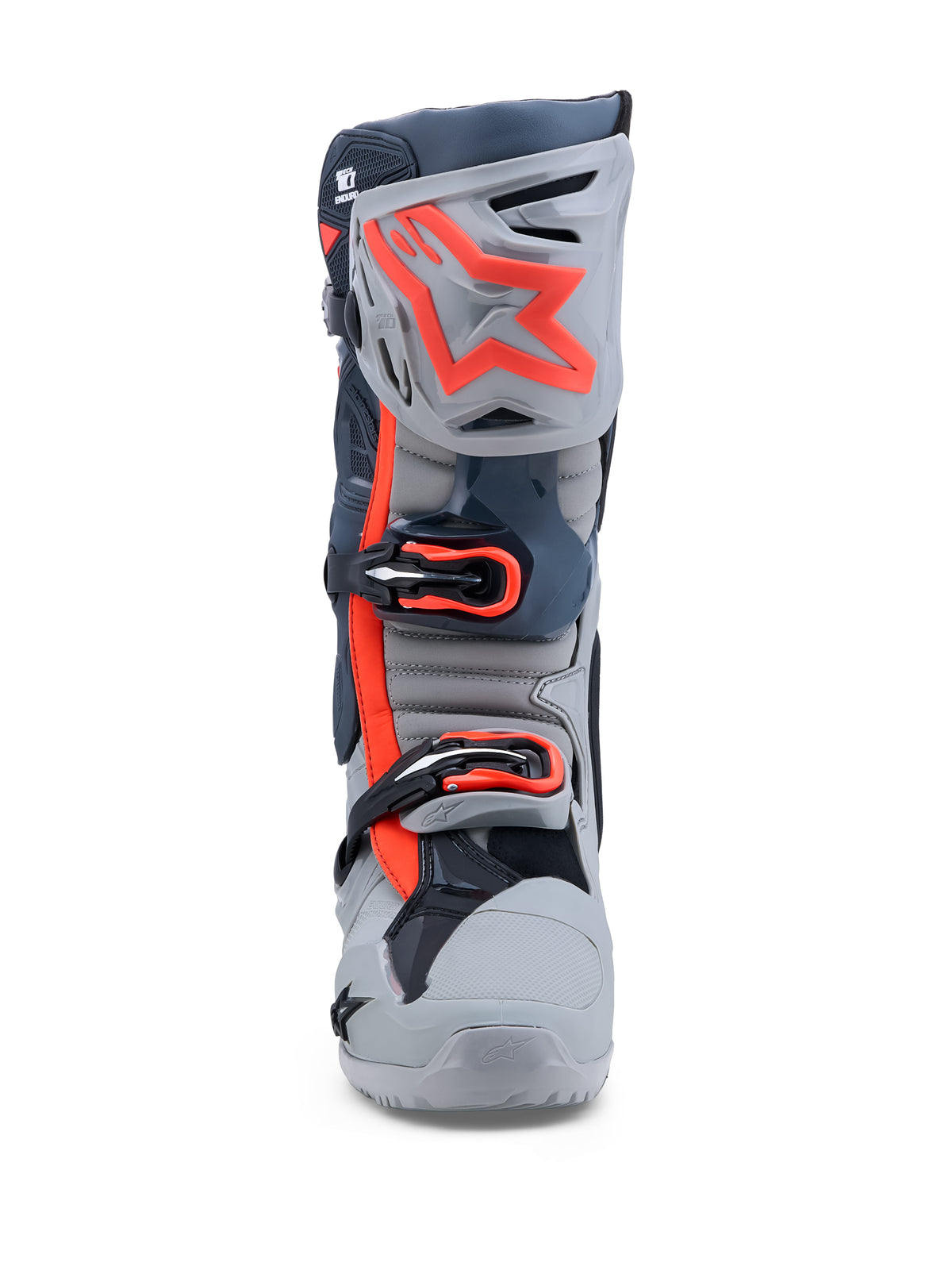 Tech 10 Enduro Boots Mid Gry/Drk Gry/Red Fluo 8