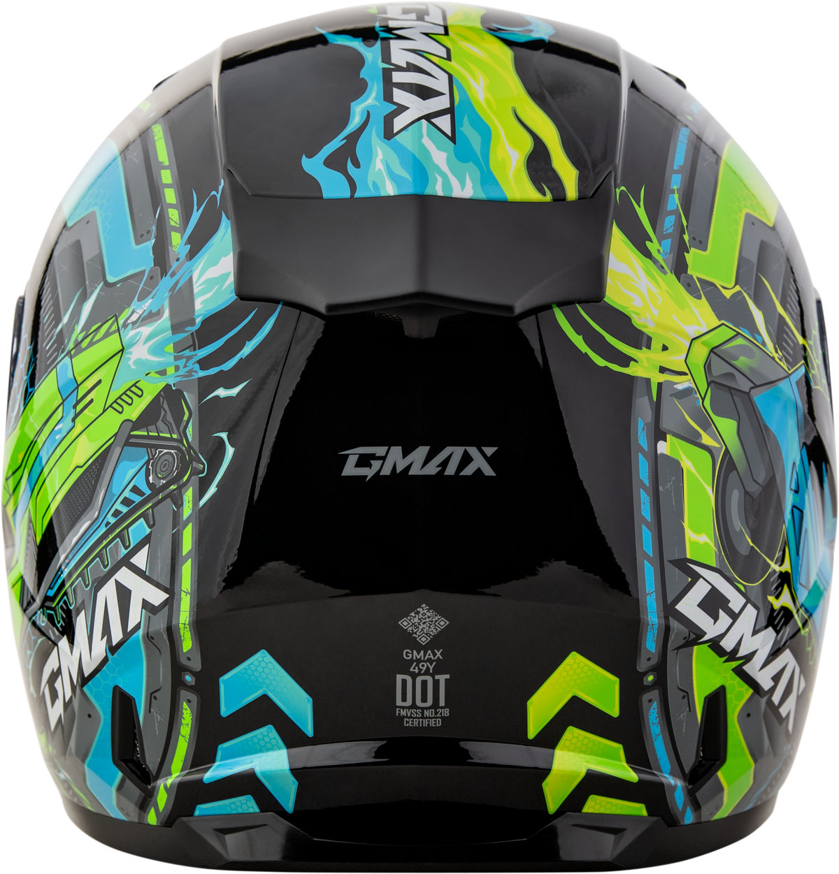 Youth Gm 49y Charge Helmet Black/Blue/Green Ys