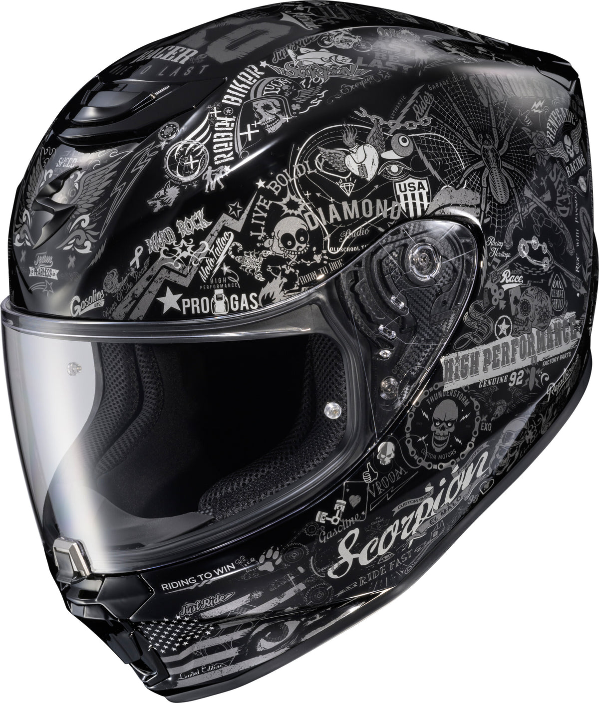 Scorpion EXO EXO-R330 Full Face Helmet Shake 2 Black