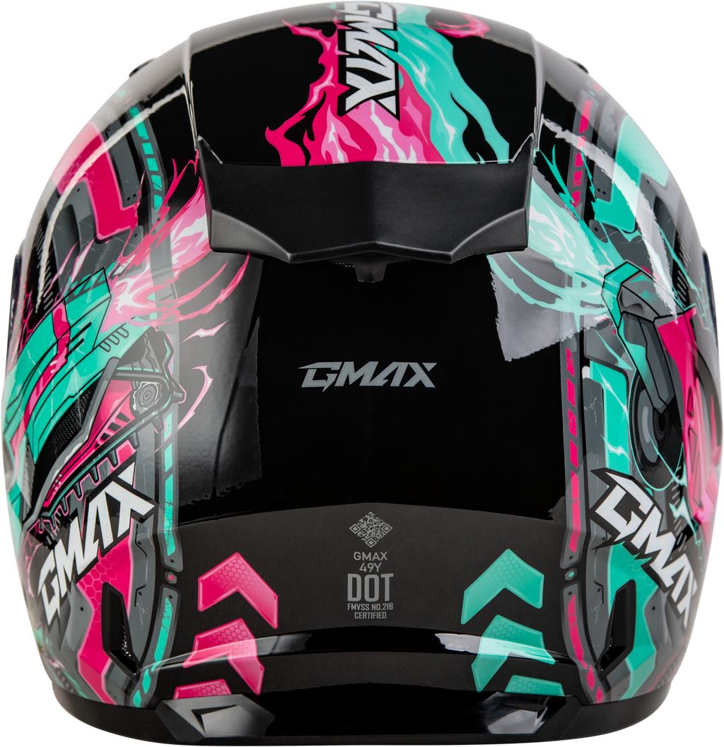 Youth Gm 49y Charge Helmet Black/Pink/Aqua Yl