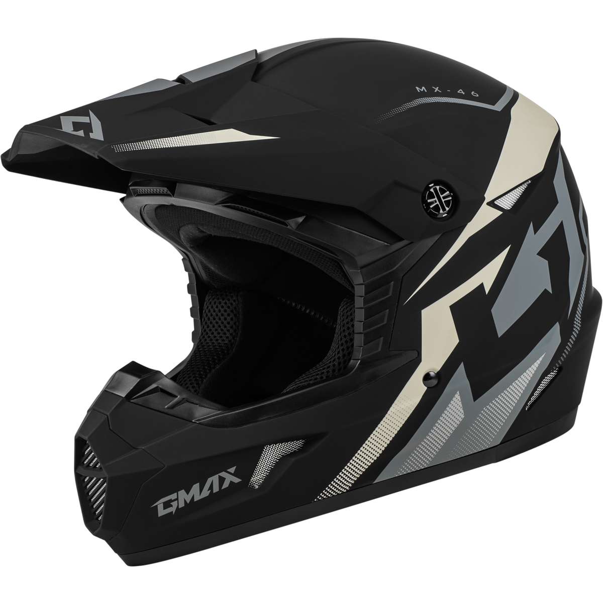 Youth Mx 46y Compound Helmet Matte Black/Grey/White Ys