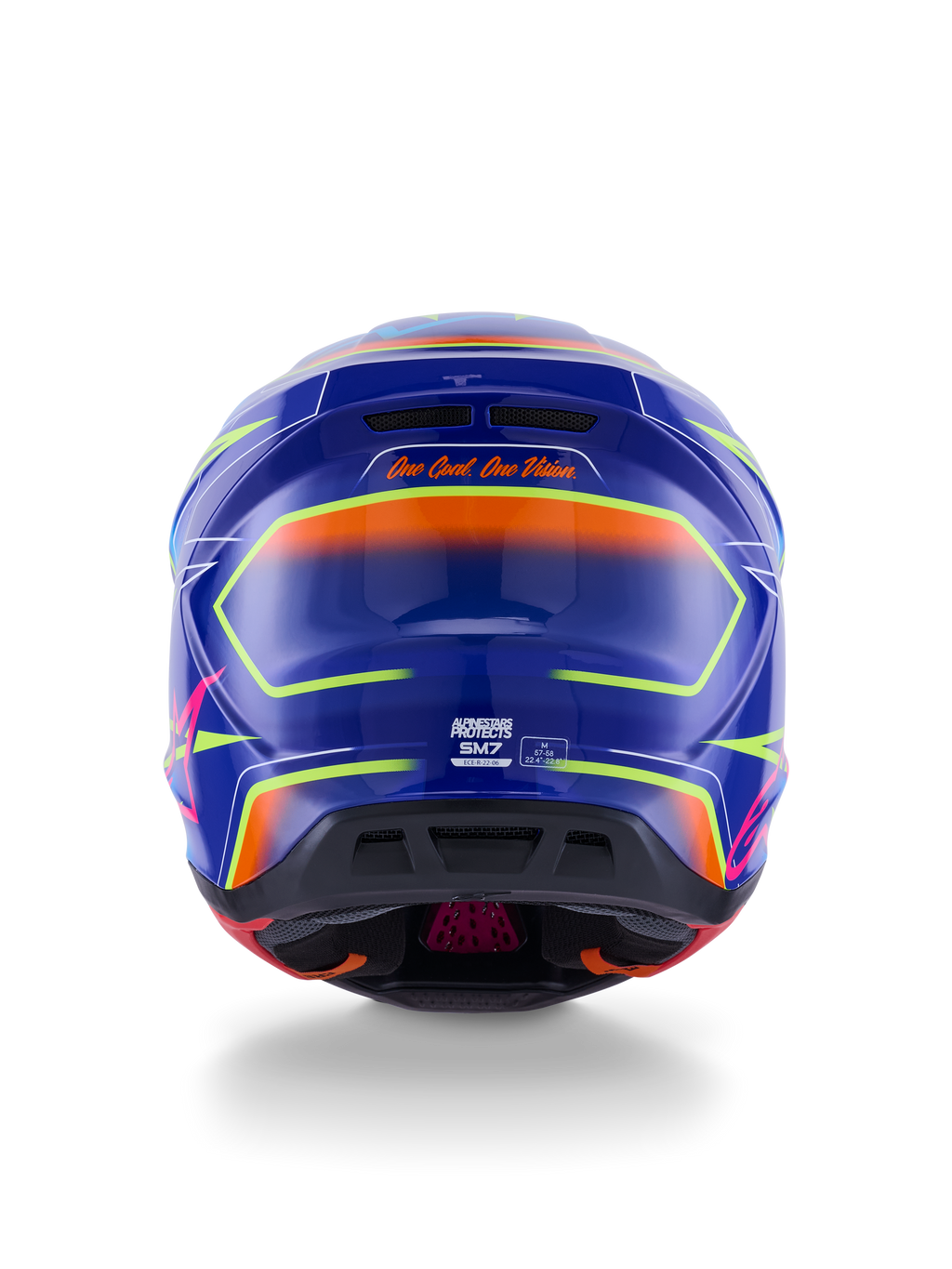 Sm7 Cast Helmet Blue/Pnk/Ylw Fluo Glossy Xl