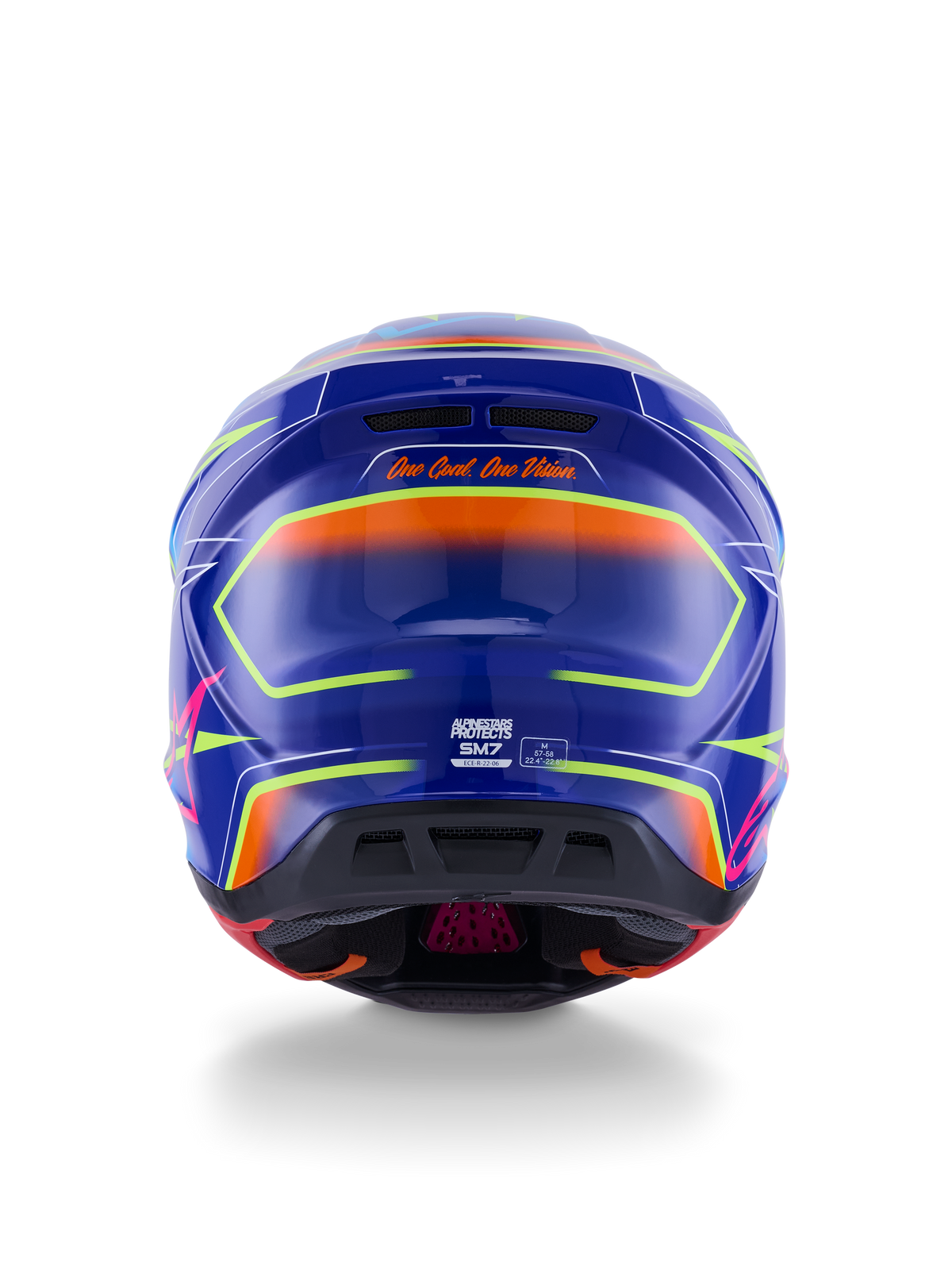 Sm7 Cast Helmet Blue/Pnk/Ylw Fluo Glossy Xl