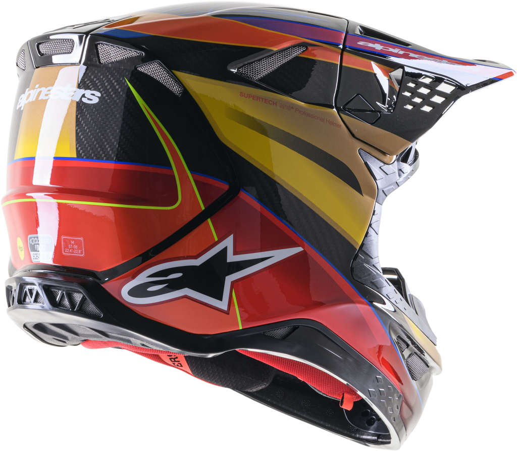 Supertech S M10 Era Helmet Gold Ylw/Rio Red Glossy Xl