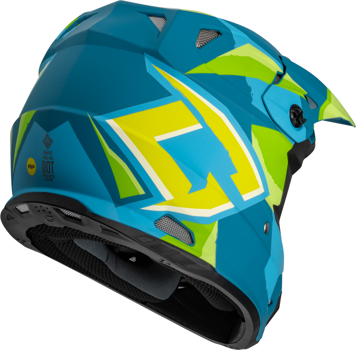 Mx 96 Splinter Helmet Matte Blue/Green Sm