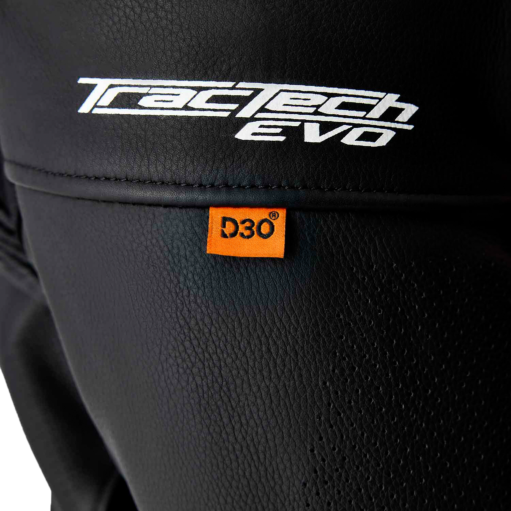 Tractech Evo D3o Jacket Blk/Flo Red Leather 3x